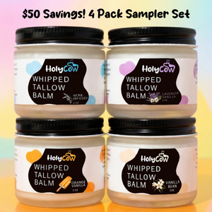 Whipped Tallow Balm Sampler Set - 4 Pack Of All 2oz Scents!