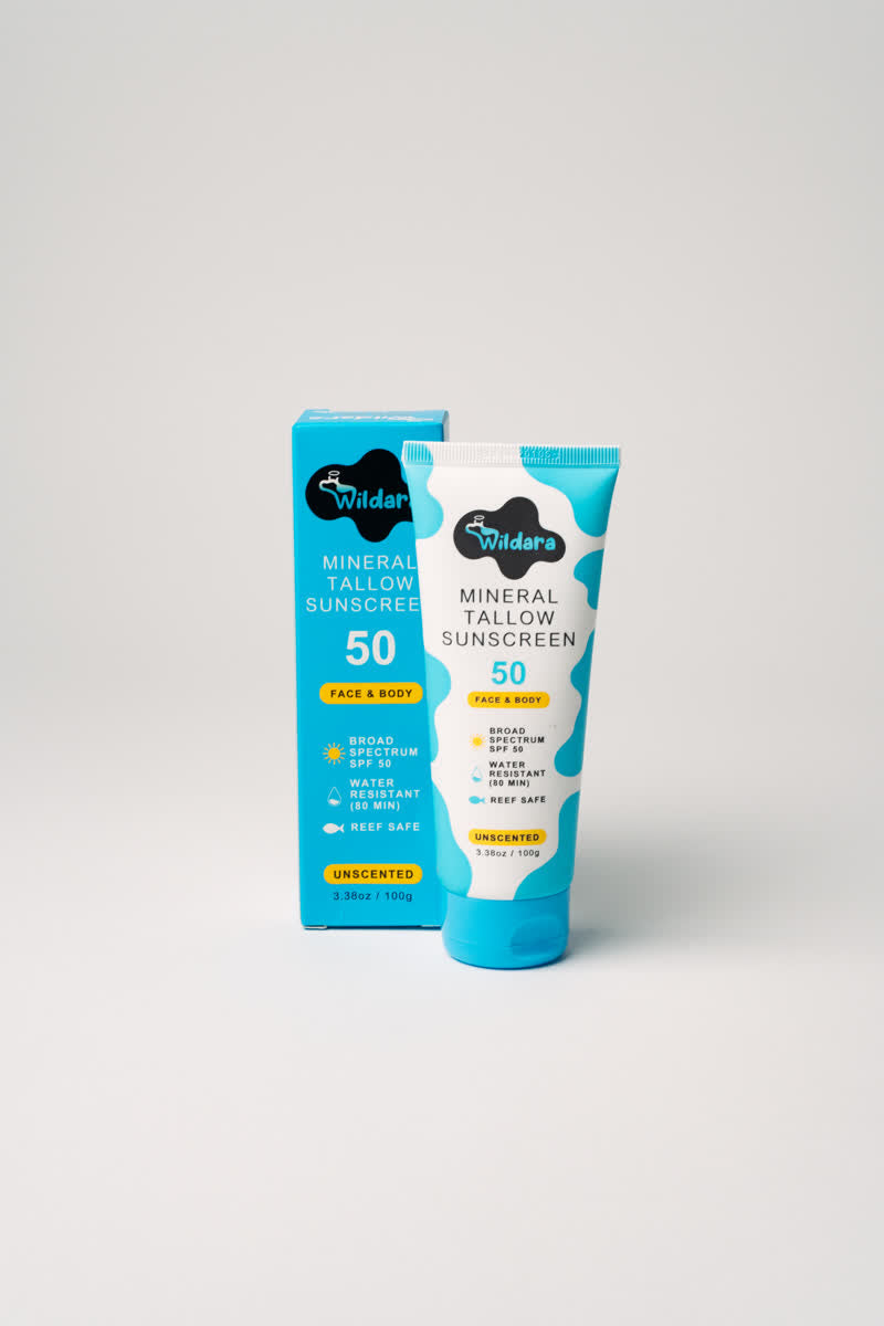 HolyCow's Wildara Sunscreen tube and box