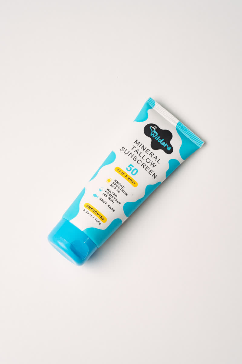 HolyCow's Wildara Sunscreen Mineral Tallow Sunscreen tube